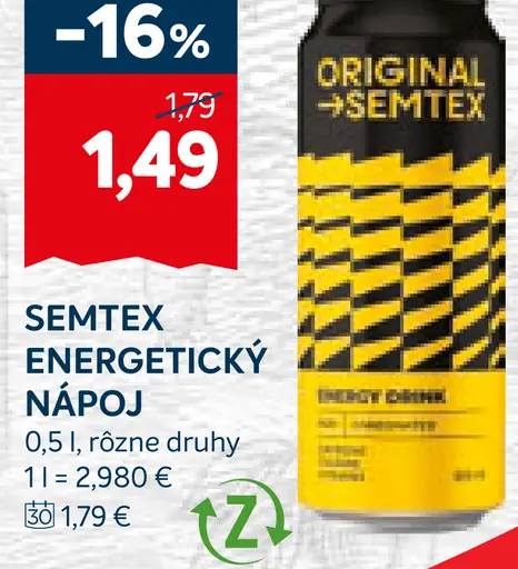 Original Semtex Energetický nápoj plechovka