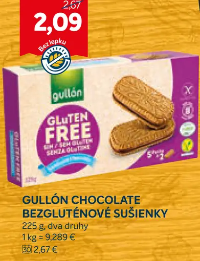 Gullón Bezgluténové sušienky s kúskami čokolády