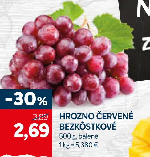 Hrozno červené bezkôstkové
