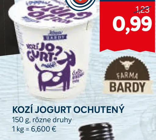 Kozi jogurt ochutený