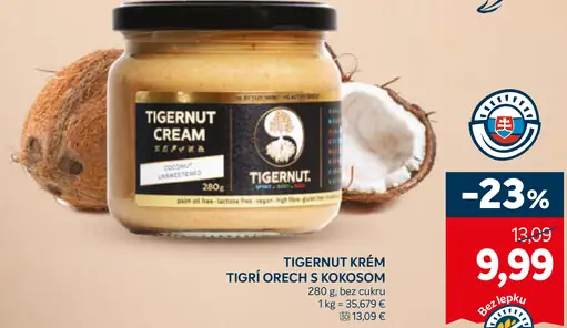 Tigernut krém tigrí orech s kokosom