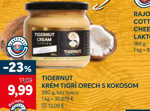 Tigernut krém tigrí orech s kokosom