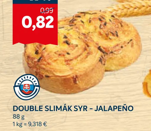 Double slimák syr jalapeno
