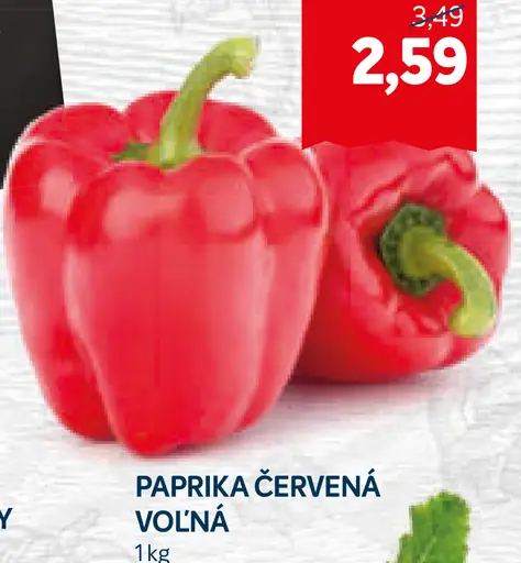 Paprika červená voľná