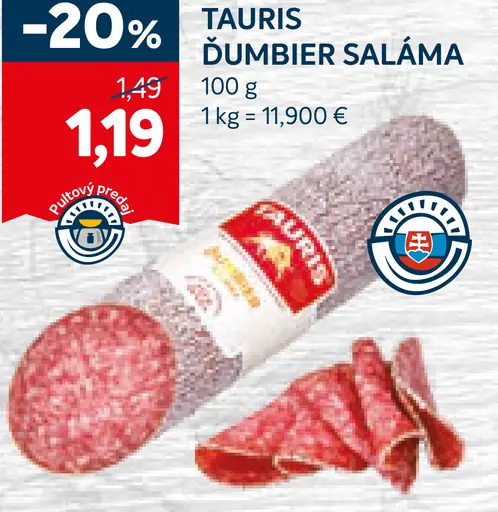 Tauris Ťumbier Saláma