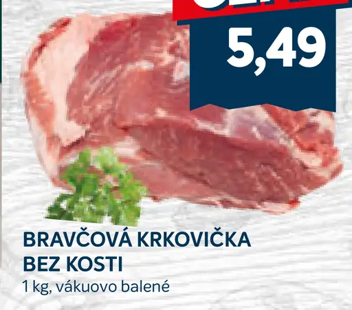Bravčová krkovička bez kosti, plátky