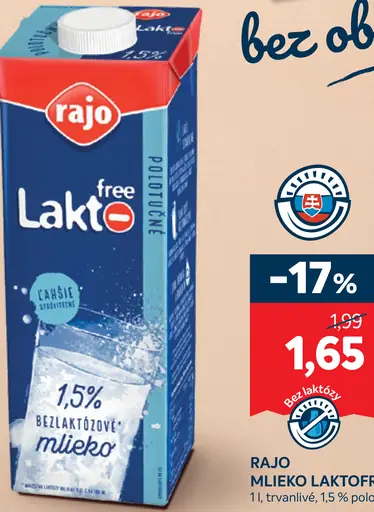 Rajo Laktóza Free mlieko