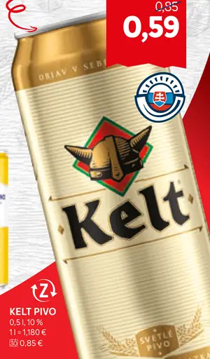 Kelt pivo plechovka