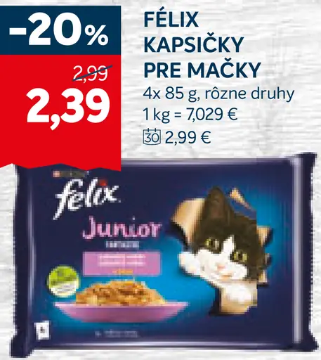 Felix kapsičky pre mačky