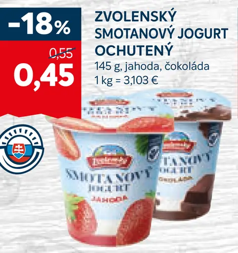 Zvolenský smotanový jogurt