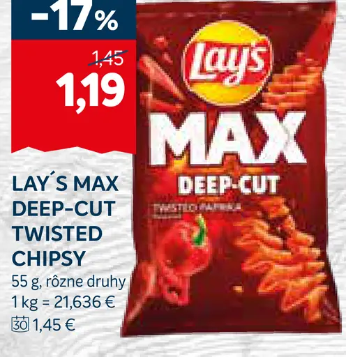 Lay's Max deep-cut twisted chipsy