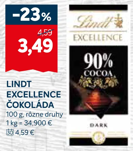 Lindt Excellence čokoláda