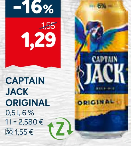 Captain Jack Original Plechovka
