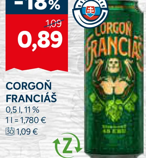Corgoň Franciáč plechovka