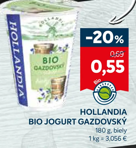 Hollandia Bio Jogurt Gazdovský