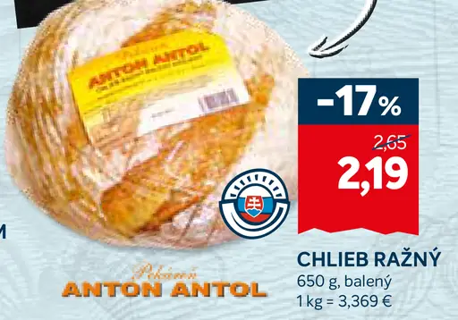 ANTOL Chlieb Ražný
