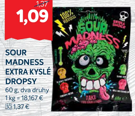 Sour Madness extra kyslé dropsy