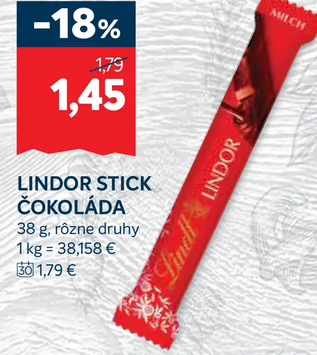 Lindor Stick čokoláda