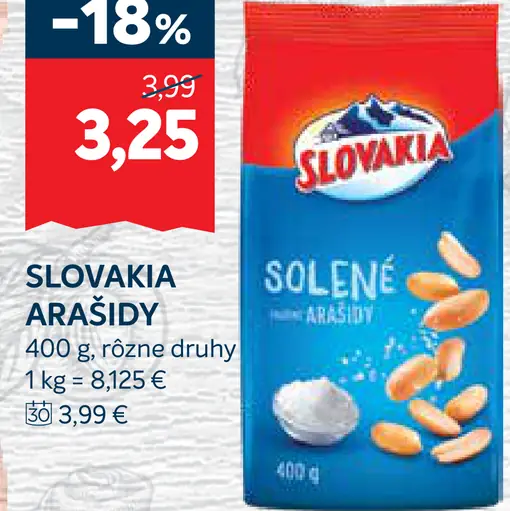Slovakia Arašidy