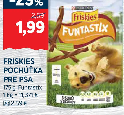 Friskies Pochúťka pre Psa Funtastix