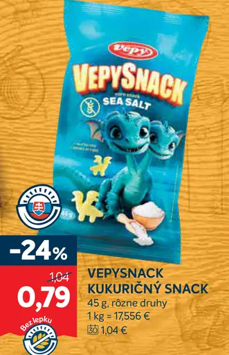 VepySnack kukuričný snack