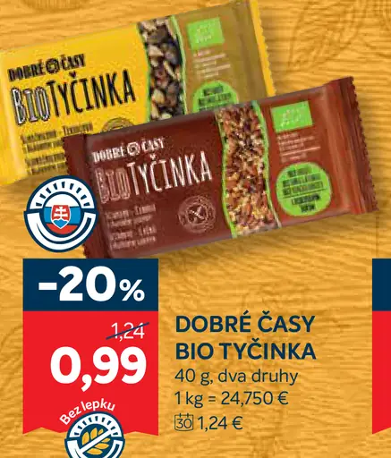 Dobré Časy Bio Tyčinka