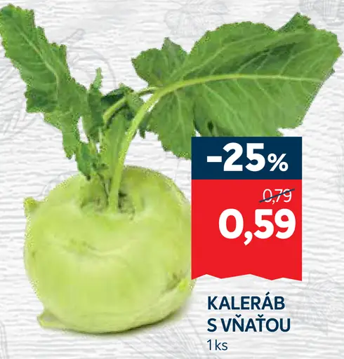 Kaleráb s vňaťou