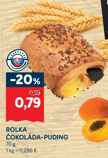 Rolka čokoláda – puding
