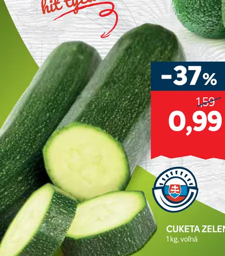 Cuketa zelená voľná