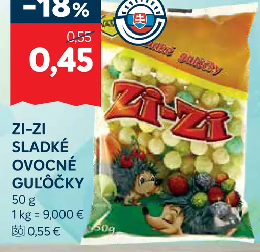 Zi-Zi Sladké Ovocné Guľôčky