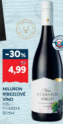 Miluron ríbezľové víno