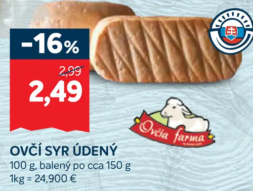 Ovčia farma Ovčí syr údený