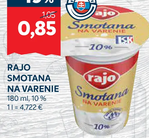 Rajo Smotana na varenie