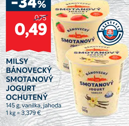 Milsy Bánovecký smotanový jogurt marhuľa