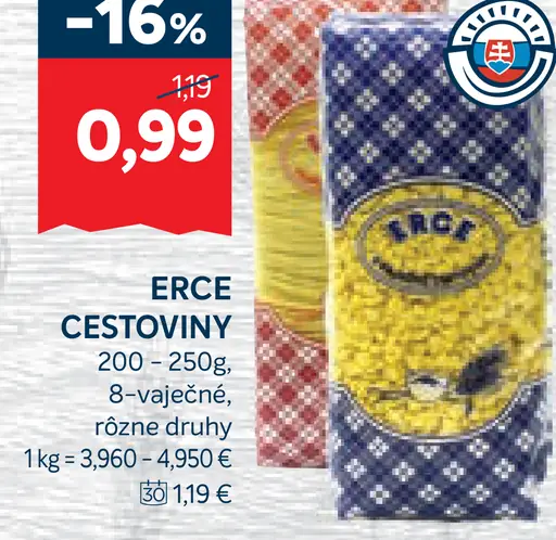 Erce cestoviny