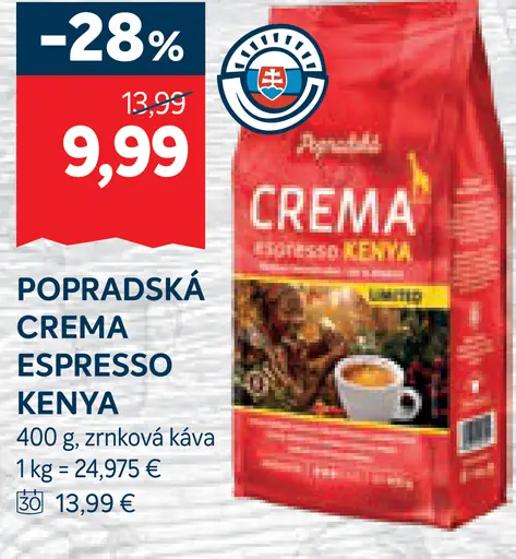 Popradská Crema Espresso Kenya