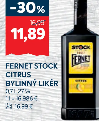 Fernet Stock Citrus Bylinný likér