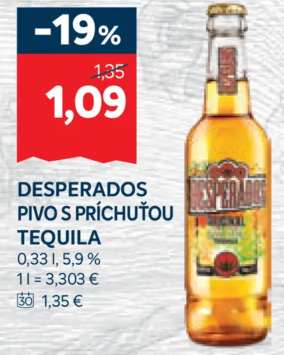 Desperados Pivo s príchuťou tequila plechovka