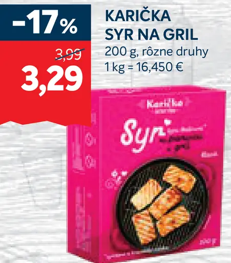 Karička syr na gril