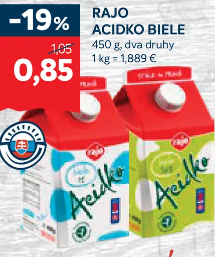 Rajo Ačidko biele