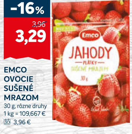Emco ovocie sušené mrazom