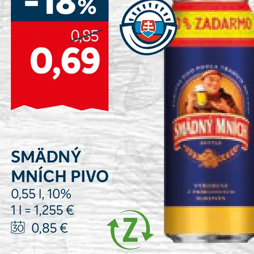 Smädný Mních plechovka