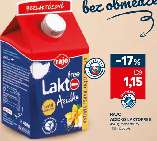 Rajo Acidko Laktóza free