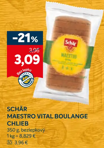 Schär Maestro Vital boulange chlieb