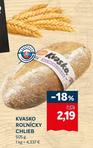 Kvasko roľnícky chlieb