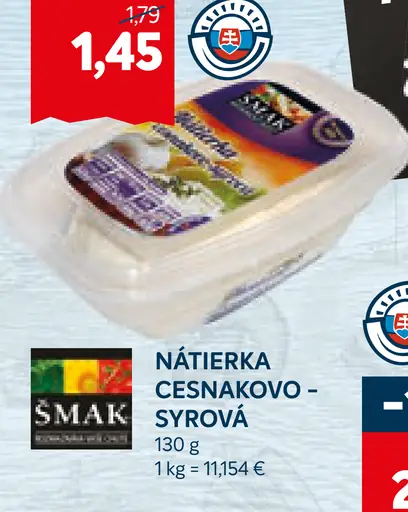 ŠMAK Nátierka cesnakovo-syrová