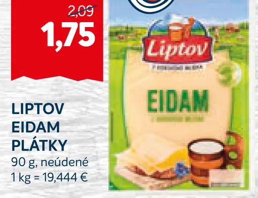 Liptov Eidam plátky