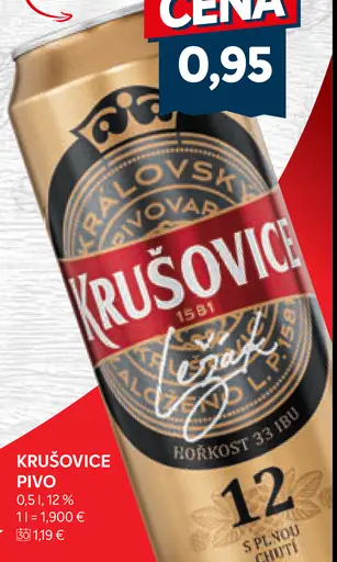 Krušovice Pivo plechovka