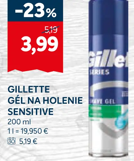 Gillette Gél na holenie Sensitive