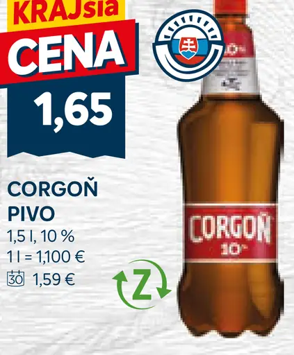 Corgoň pivo plechovka